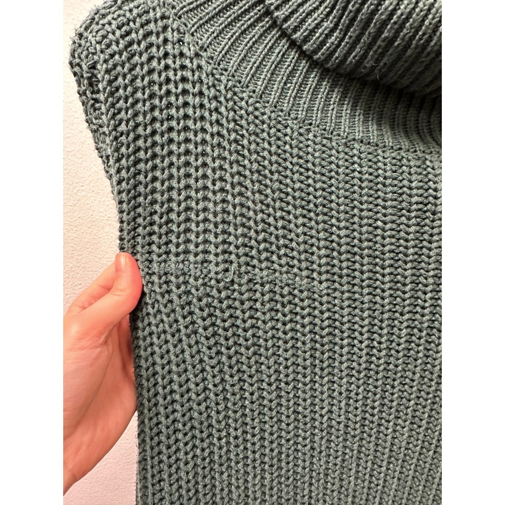 Peter Som‎ Asymmetric Cold Shoulder Sweater Green Size M - Picture 3 of 6